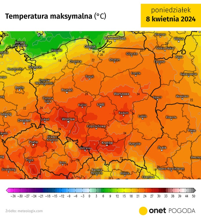 Nad morzem zrobi się chłodno, ale nad resztą kraju nadal będzie wyjątkowo ciepło