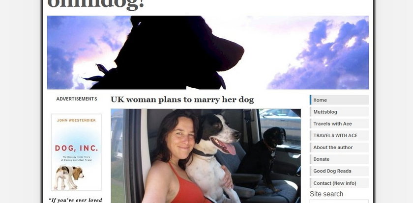 Kobieta poślubi własnego psa!