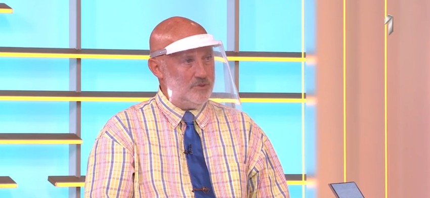 Dr Goran Belojvić jutros u TV studiju
