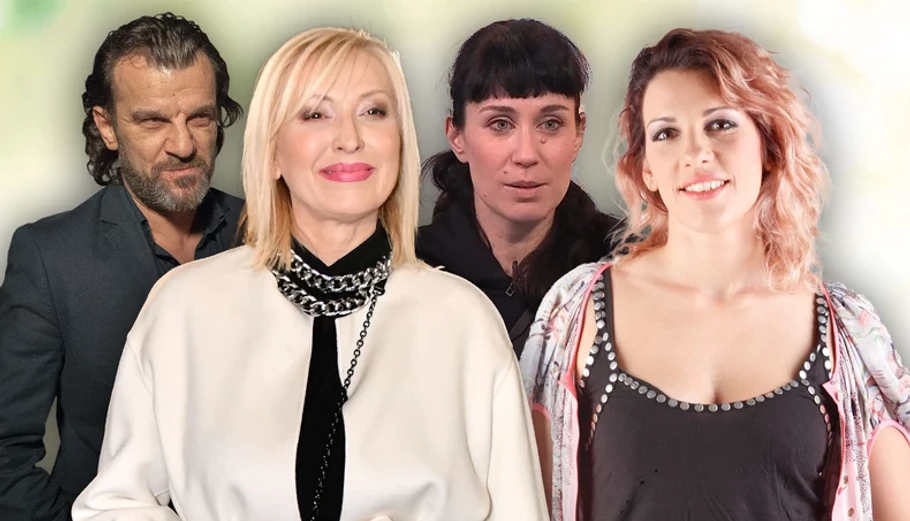 Aca Lukas, Olivera Kovačević, Ana Đurić Konstrakta i Una Senić (Foto: Screenshot TV Prva/RAS/Predrag Dedijer/Đorđe Kojadinović/Milan Ilić/Shutterstock)