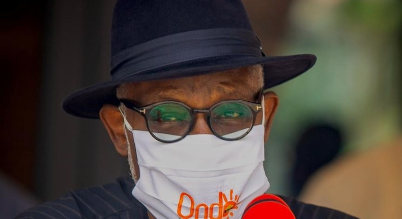 Ondo state Governor, Oluwarotimi Akeredolu announced that he was tested positive for Coronavirus. [Twitter/@RotimiAkeredolu]