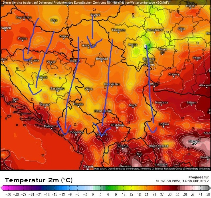 Prolazno, ali jače osveženje se očekuje oko 26. avgusta
