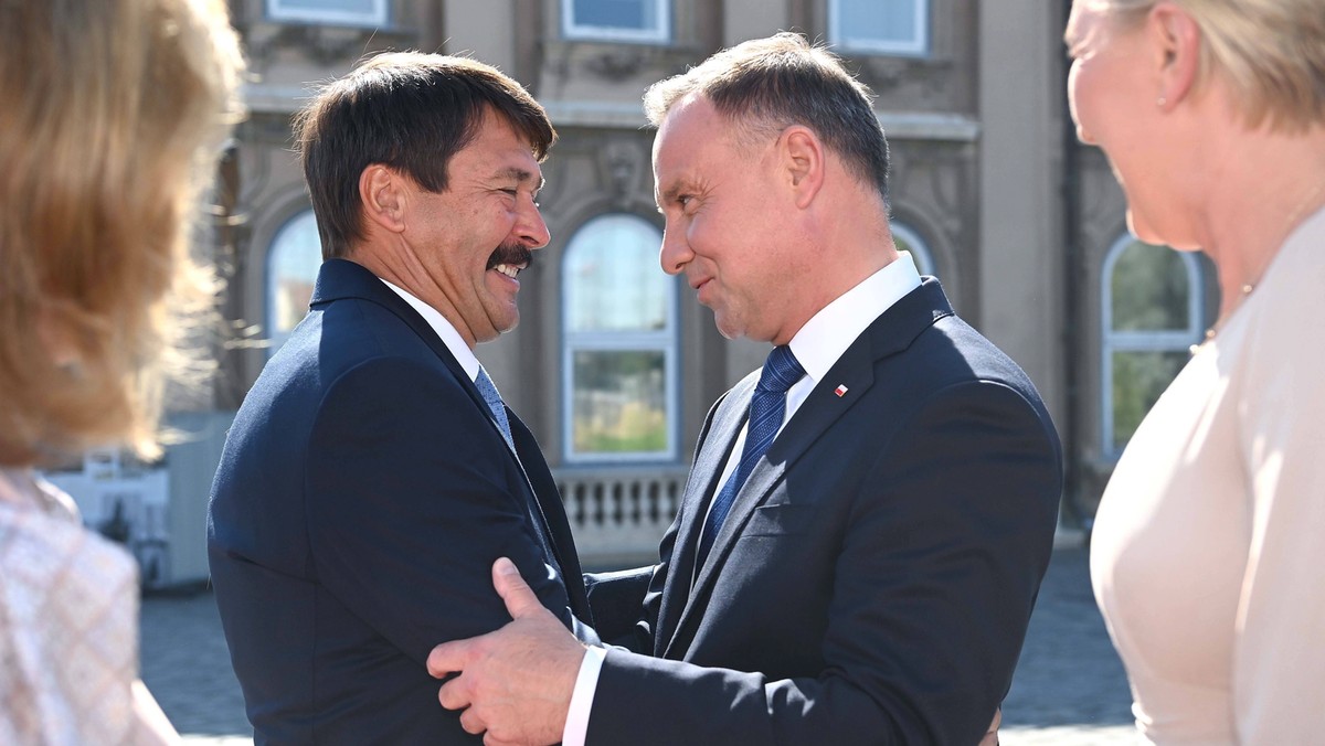 Prezydent Andrzej Duda oraz prezydent Węgier Janos Ader