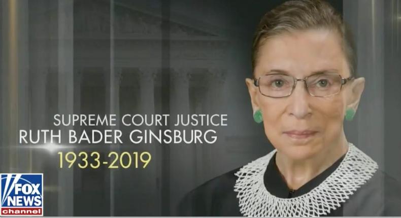 Fox News Error Ruth Bader Ginsburg death