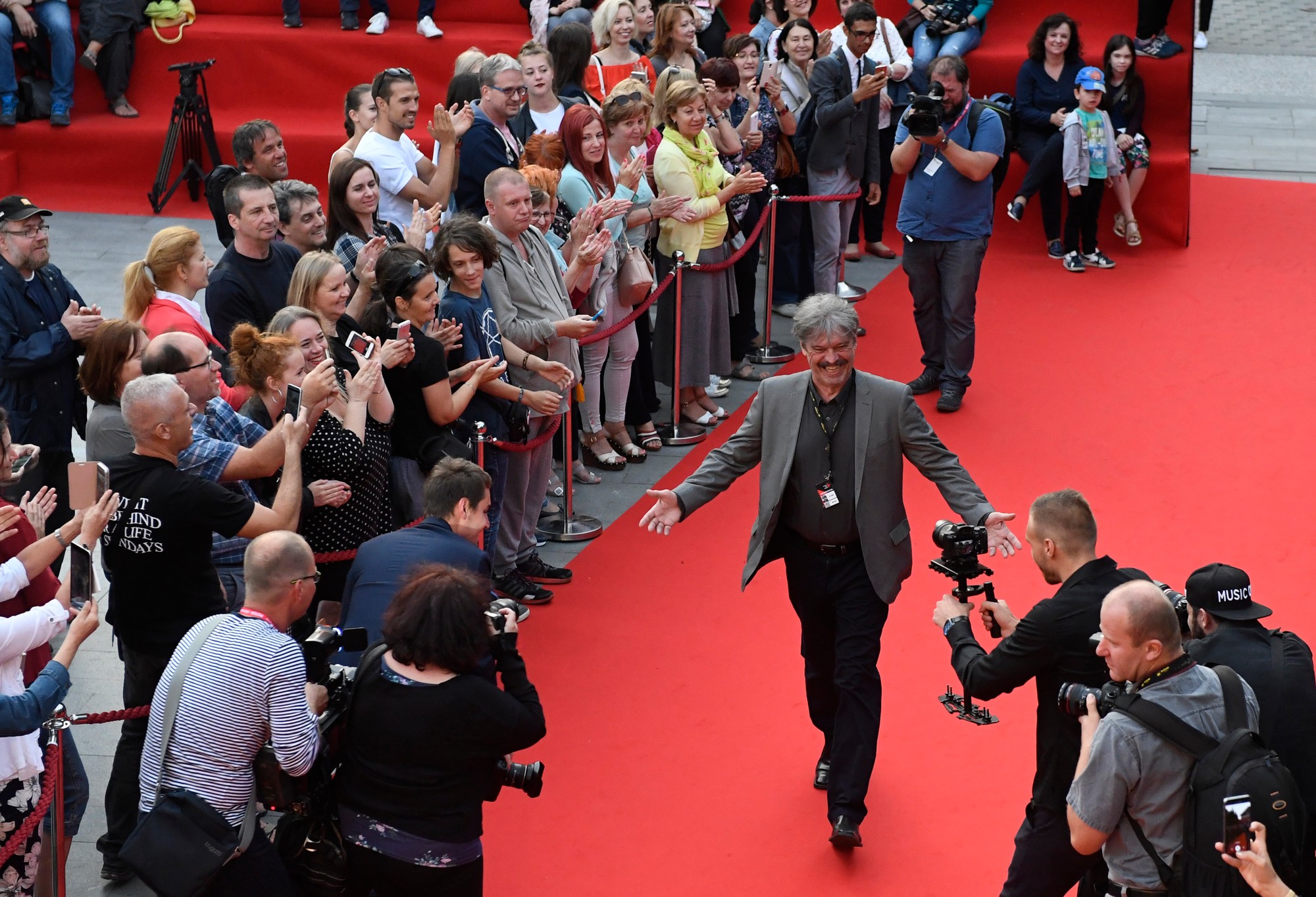 Slovenský herec Ivo Gogál prichádza na festival Art Film Fest 15. júna 2018.