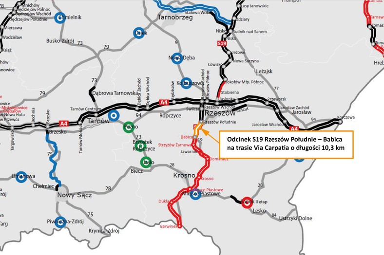 S19 Rzeszów Południe - Babica - lokalizacja