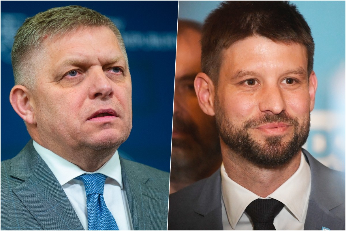 Robert Fico a Michal Šimečka.