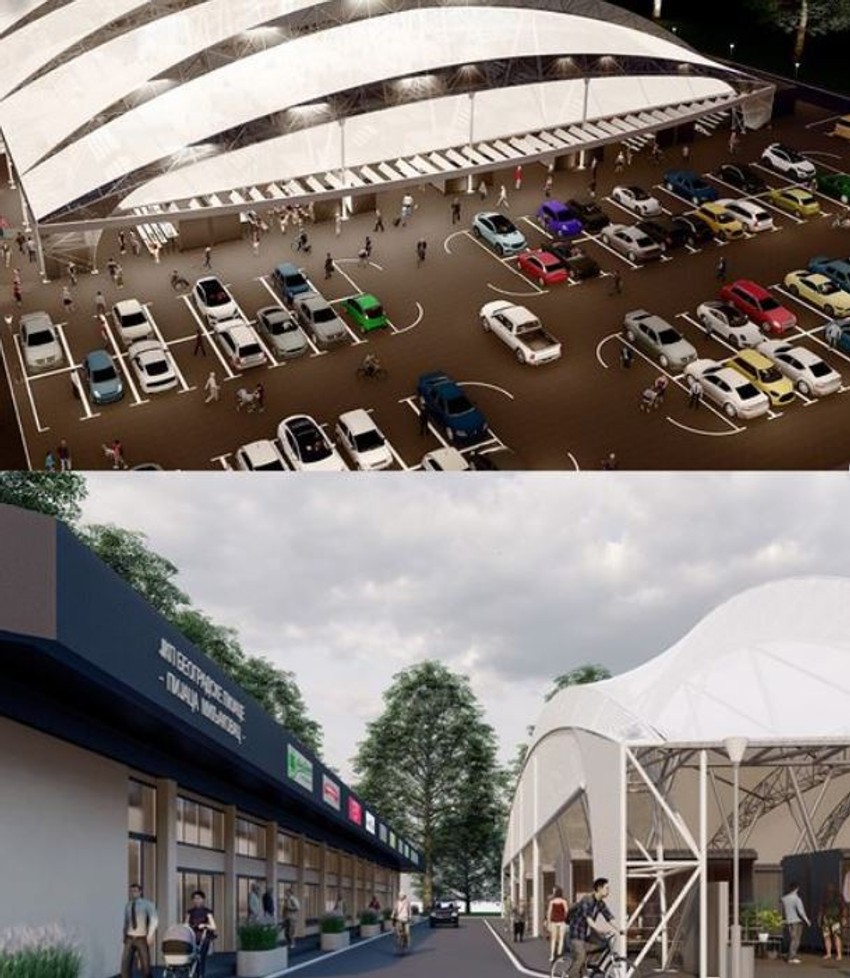 Budući izgled - parking, pijaca