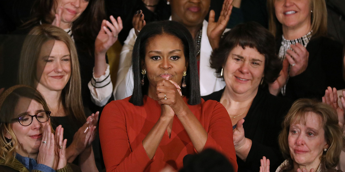 Michelle Obama chokes up during final speech as first lady: 'I hope I've made you proud'