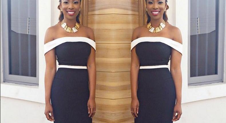 Bolanle Olukanni in a monochrome look