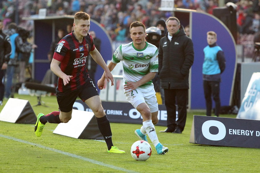 Pilka nozna. Ekstraklasa. Pogon Szczecin - Lechia Gdansk. 22.04.2017