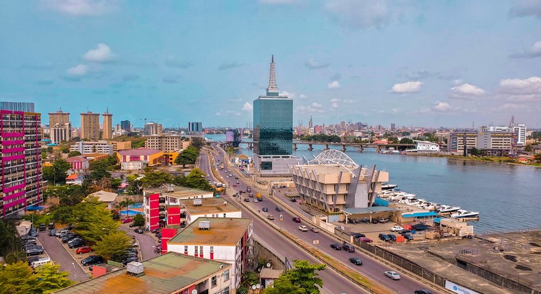 Arial view of Lagos 