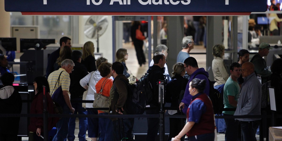 A TSA checkpoint.