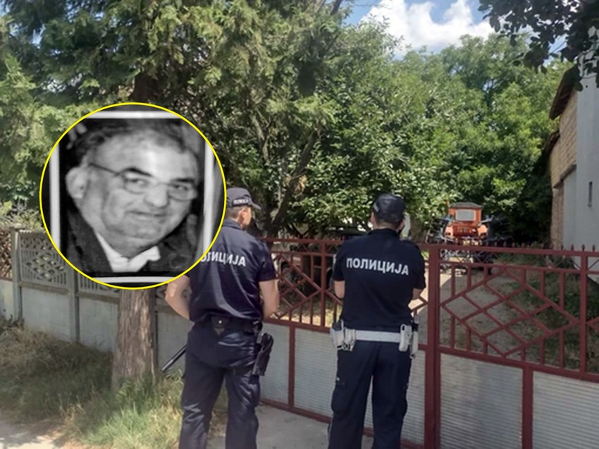Ubijeni Dragan i policija ispred kuće u kojoj je živeo
