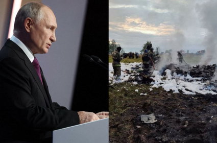 Granaty, alkohol i narkotyki, czyli Putin o katastrofie samolotu Prigożyna