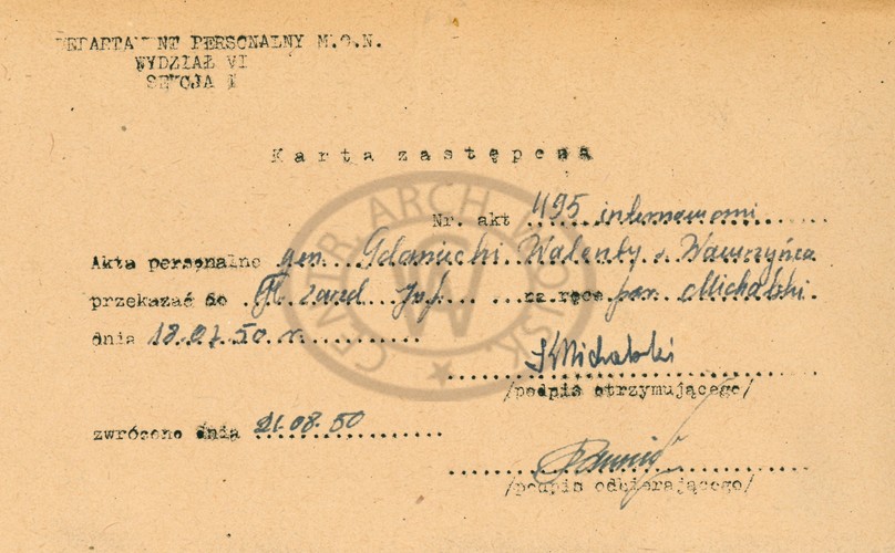 Generał August Emil Fieldorf 'Nil'. Nieznane dokumenty archiwalne