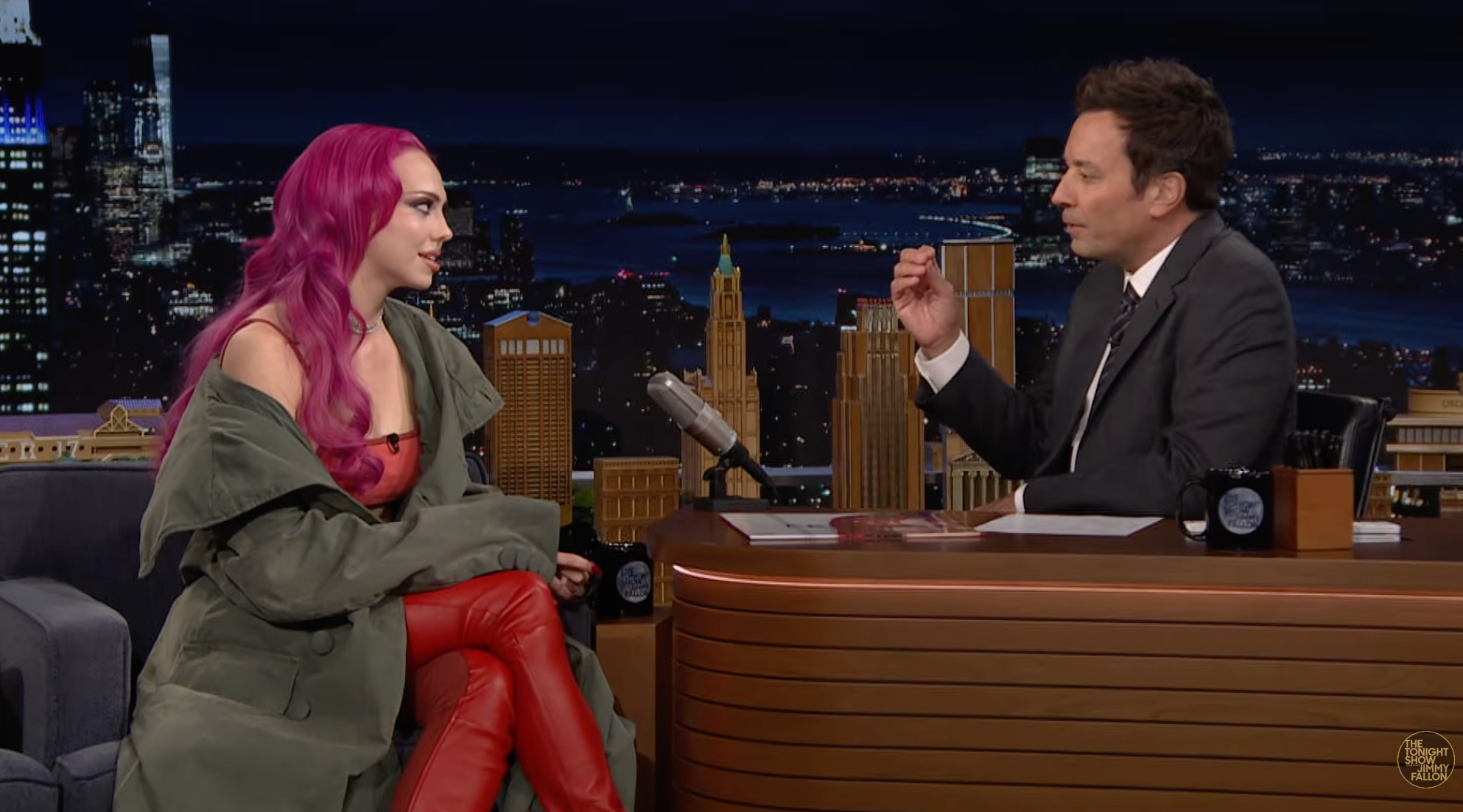 Slovenská speváčka Adéla a Jimmy Fallon.