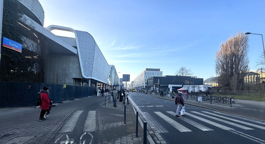 Przy ulicy Suchej ma powstać torowisko tramwajowe i węzeł przesiadkowy