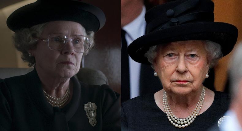 Imelda Staunton returns as the late Queen, Elizabeth II.