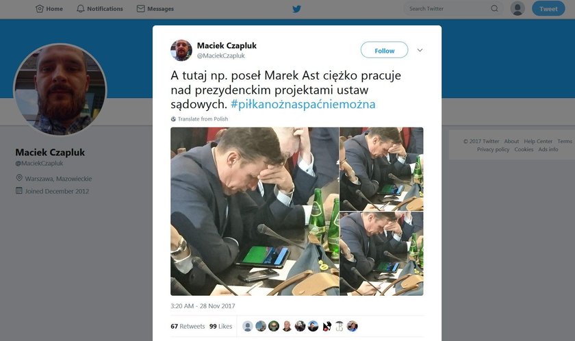 To poseł PiS „pracował" podczas posiedzenia komisji