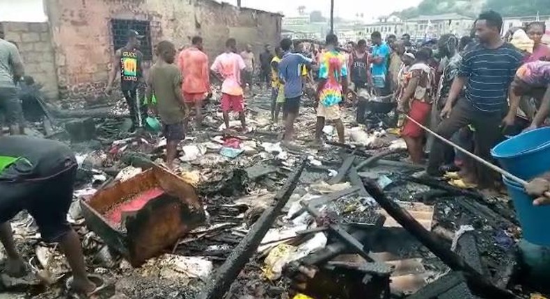 Fire guts Elmina Fishing harbour