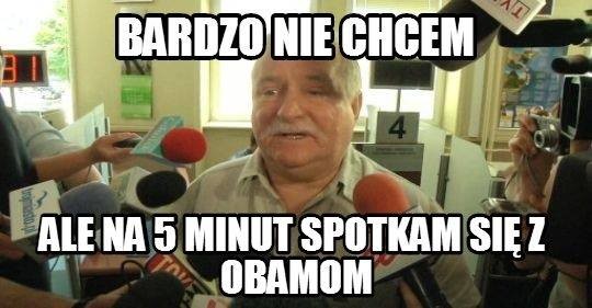 Wałęsa o Obamie - mem / źródło: Facebook/HipsterskiMaoizm
