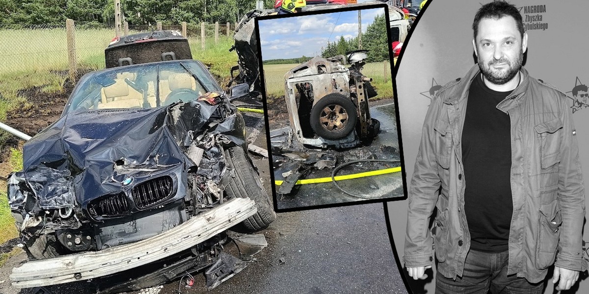 Tragiczna śmierć filmowca. Jego auto spłonęło zaraz po wypadku.