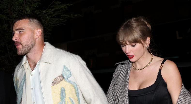 Travis Kelce and Taylor Swift stepped out publicly for the first time on October 15, 2023.Johnny Nunez/WireImage
