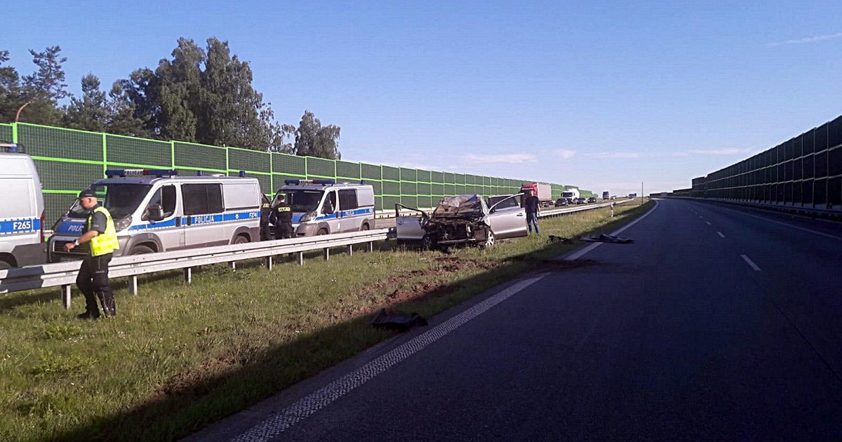 Wypadek na A1 pod Łodzią. Policja ma sprawcę