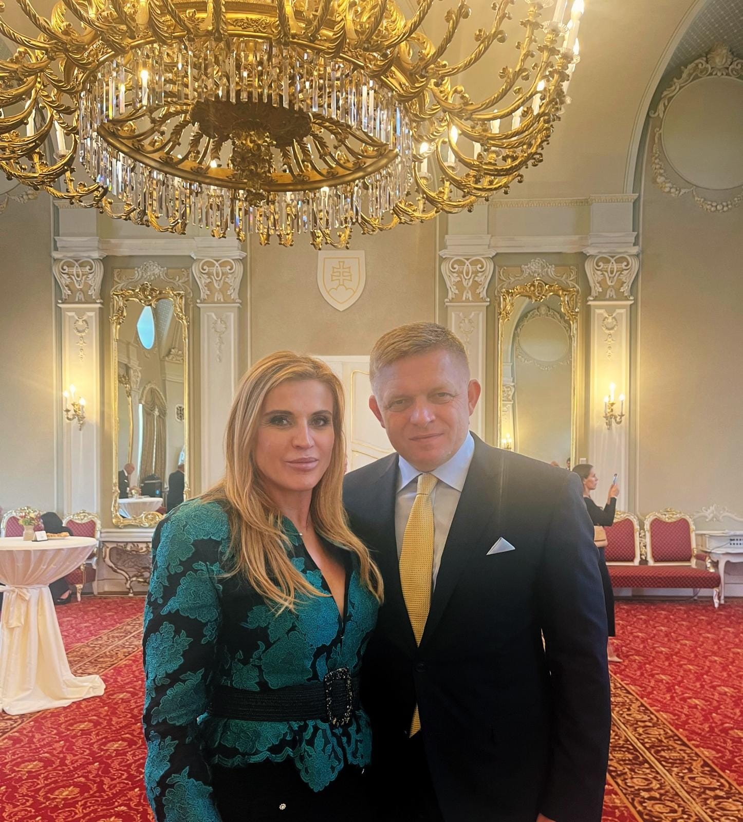 Robert Fico a Jana Vaľova na narodeninovej oslave.
