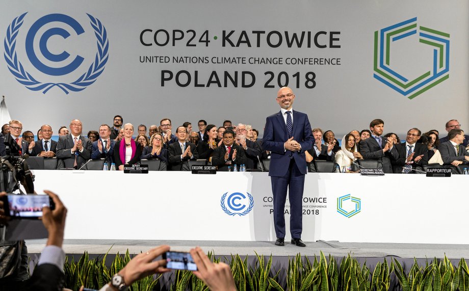 Michał Kurtyka podczas COP24 w Katowicach