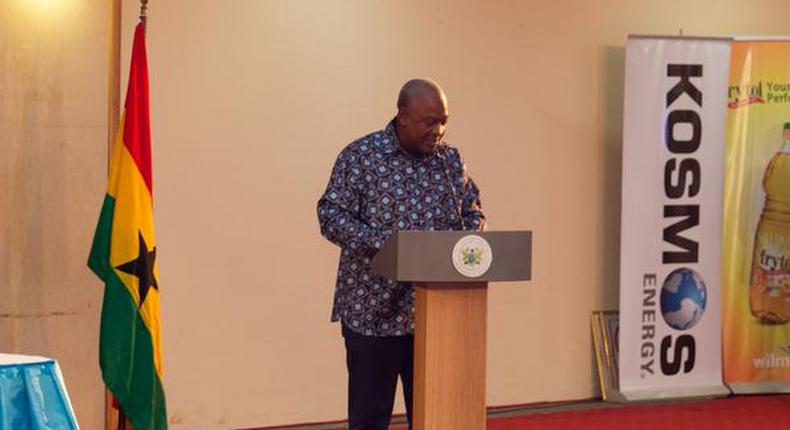President Mahama speaking at the 20th GJA awards