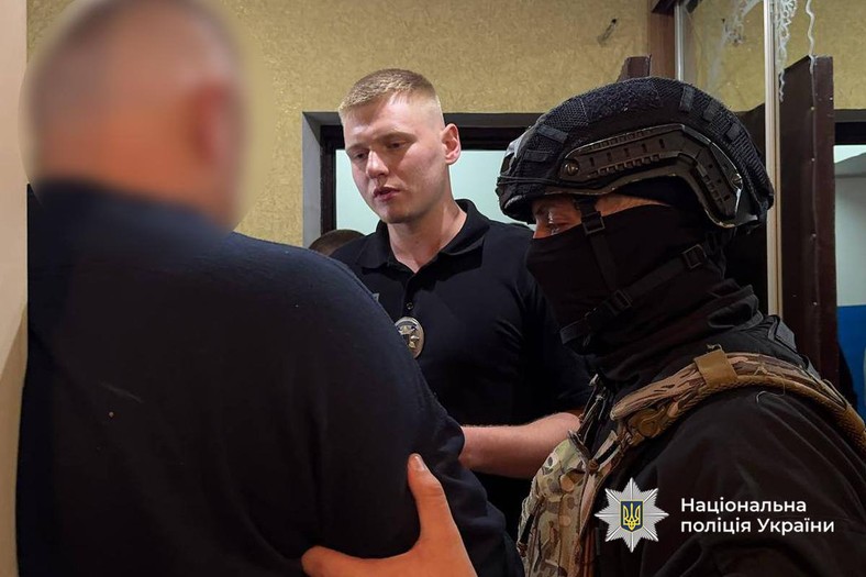 Ukraińska policja ze sprawcą ataku na werbowników.