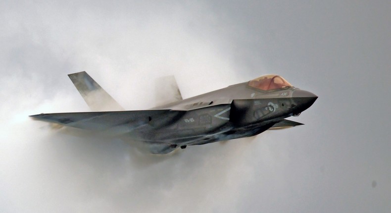 A USN F-35 C appears in the Pacific Air Show on September 29, 2023 in HUNTINGTON BEACH, CA.Nick Ut/Getty Images