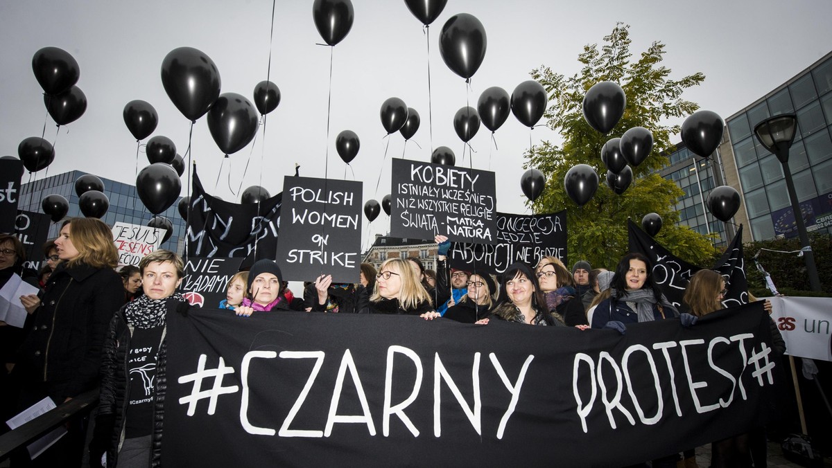 aborcja, Black Protest in Brussels 24 October 2016