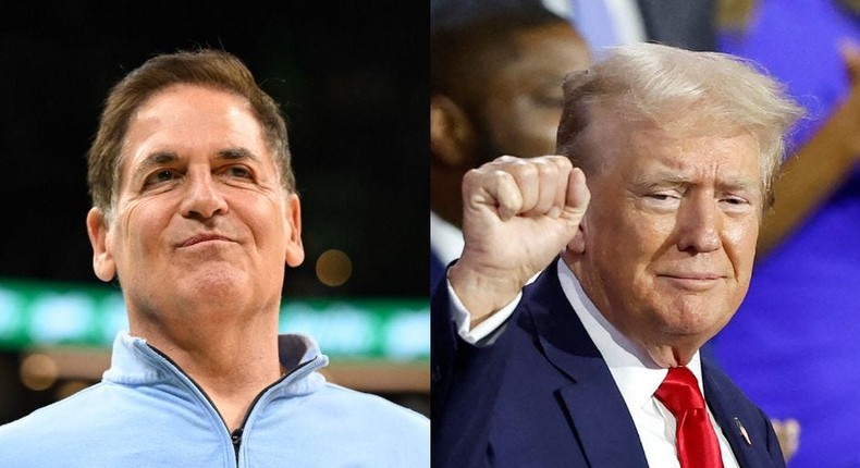 Shark Tank star Mark Cuban criticized Donald Trump for promoting Trump-branded silver coins, accusing the ex-president of pitching a bad investment.Brian Fluharty via Getty Images; Kamil Krzaczynski/AFP via Getty Images