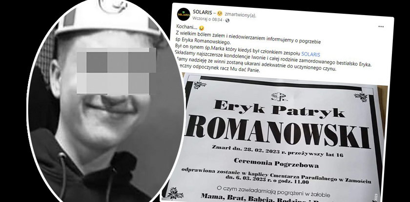 16-letni Eryk zamordowany w Zamościu był synem gwiazdy disco polo. Muzycy są pogrążeni w smutku 