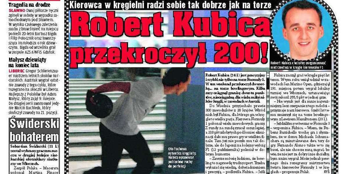 Kubica przekroczył 200!