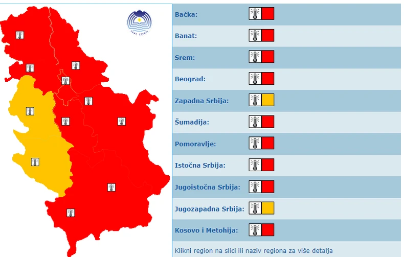 Meteoalarm 10. jula