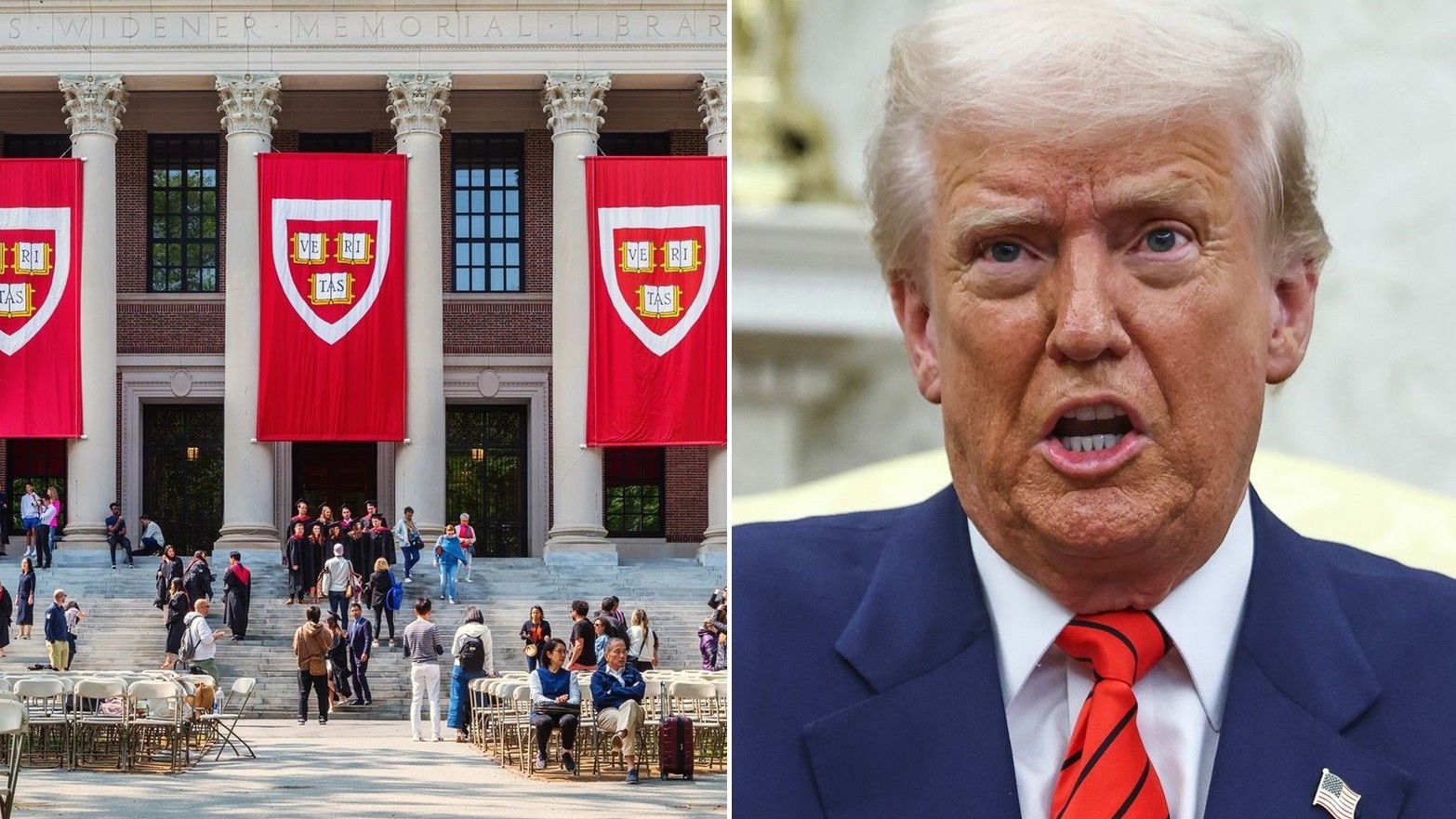 Cudzinci, ktorí študujú na Harvarde musia prestúpiť na iné univerzity, inak by prišli o svoj pobytový status v USA.