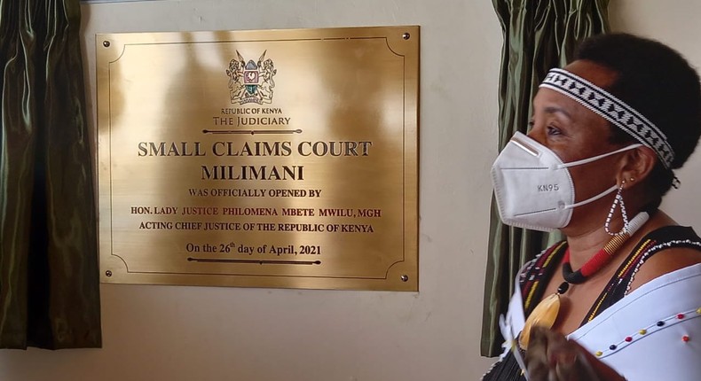 Acting CJ Philomena Mwilu launches Small Claims Court at Milimani Law Courts