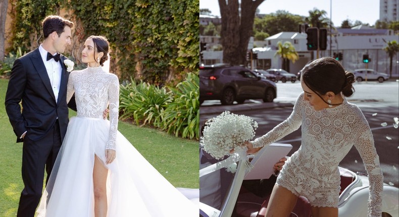 Maddie Johnston's wedding dress had a removable skirt.CALLA ESSE