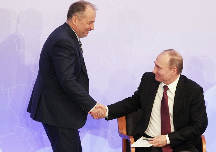 Władimir Lisin i Władimir Putin