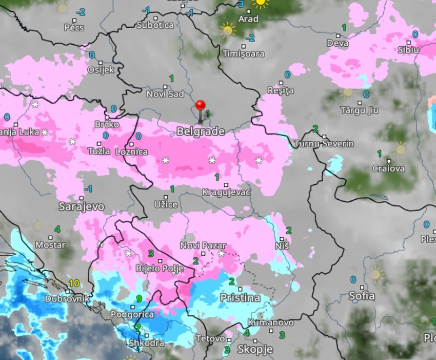 Oblaci nad Srbijom u 7 sati