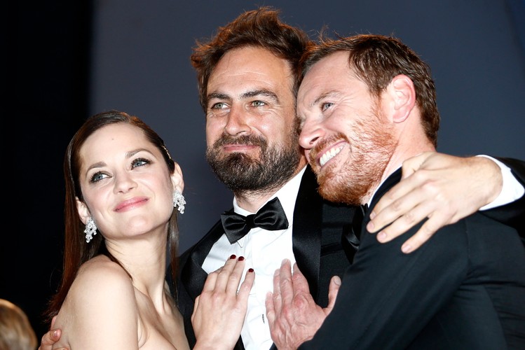 Marion Cotillard, reżyser 'Makbeta' Justin Kurzel i Michael Fassbender w Cannes
