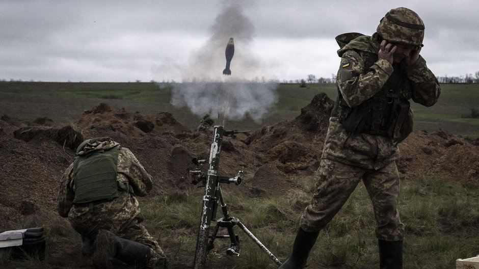 Szkolenie wojskowe Ukraińców w okolicach Zaporoża. 20 kwietnia 2023 r.