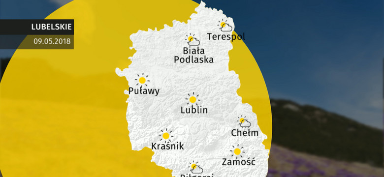 Prognoza pogody dla woj. lubelskiego - 9.05