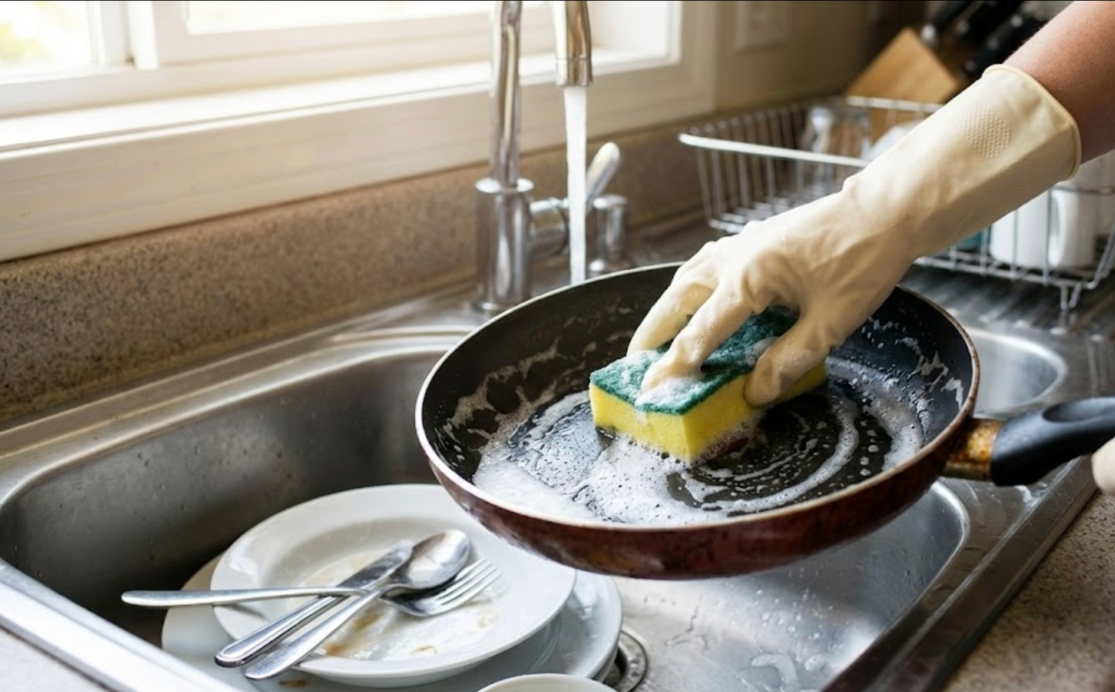 V póroch kuchynských hubiek sa často hromadí veľké množstvo mikróbov vrátane nebezpečných patogénov.