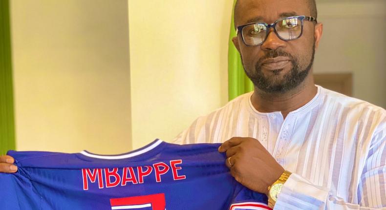 Kylian Mbappe surprises GFA Prez Kurt Okraku with signed jersey