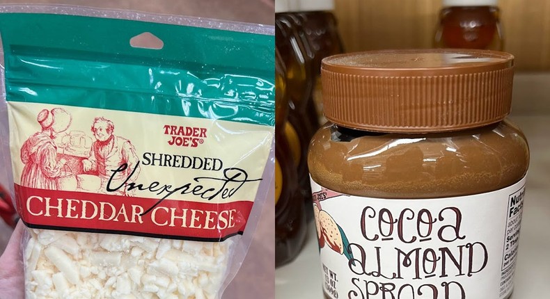 I tried some great items from Trader Joe's in 2022, like the shredded Unexpected Cheddar and the cocoa-almond spread.Leah Kern